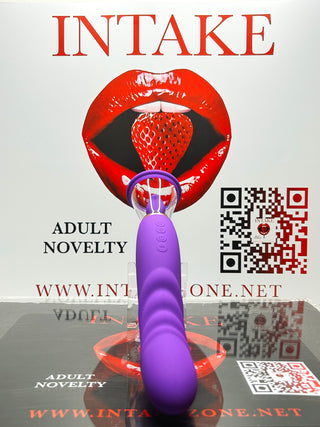 Purple licking and suction vibrator by INTAKE
