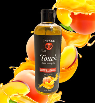 INTAKE TOUCH peach and argan edible massage oil for sensual