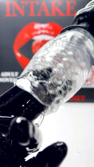 Sloppy Toppy rotating masturbator cup close-up