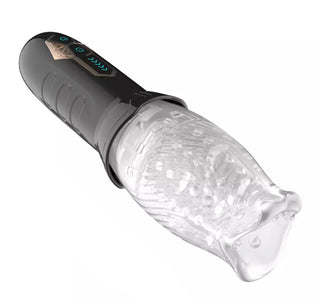 Transparent silicone cup with textured interior design