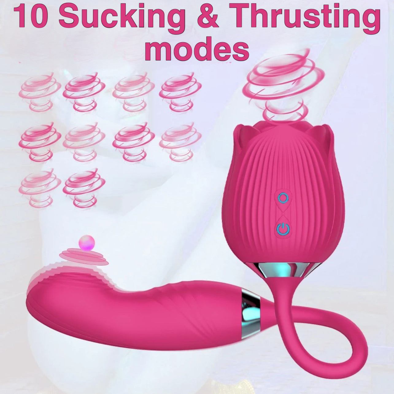The Ultimate Rose (Pulsate) Double-Sided Vibrating & Thrusting Toy The Ultimate Rose (Pulsate) Double-Sided Vibrating & Thrusting Toy