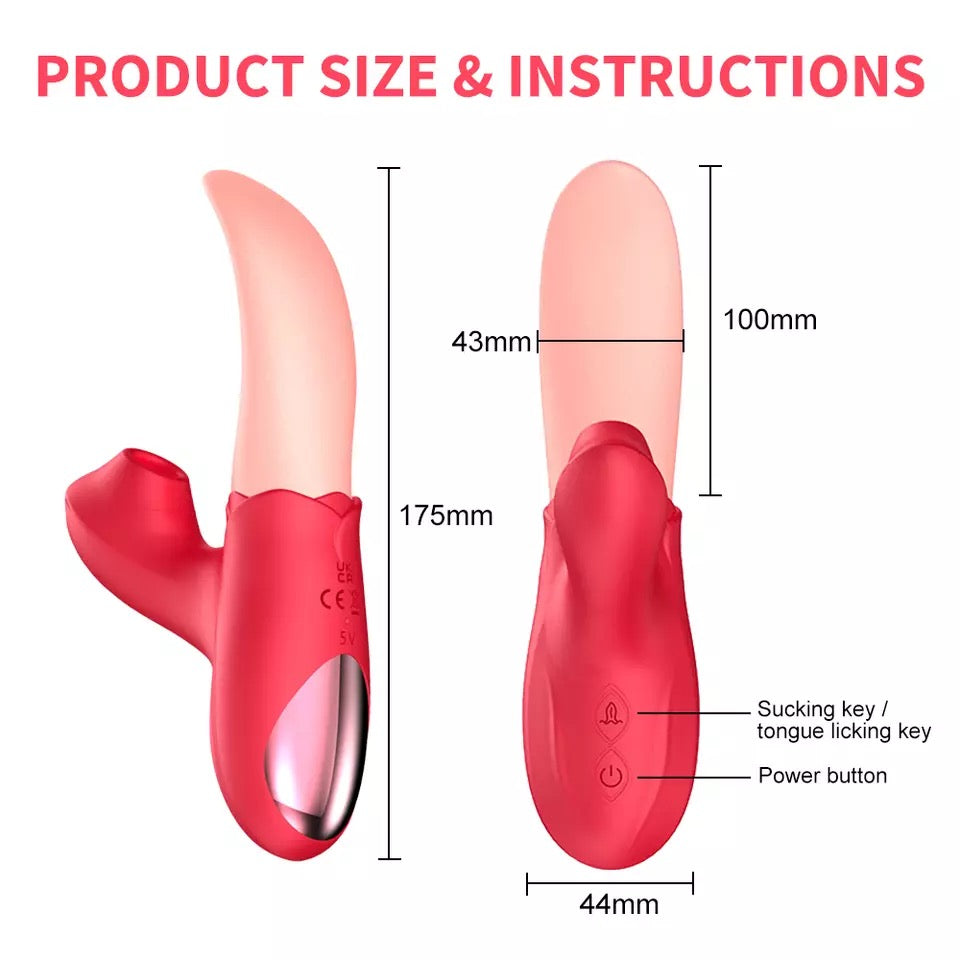 Tongue Action Licking & Suction Vibrator Dual Stimulation | INTAKE Tongue Action Licking & Suction Vibrator Dual Stimulation | INTAKE