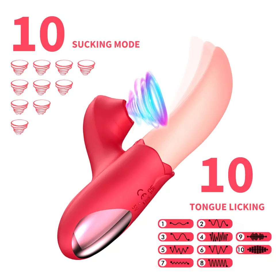 Tongue Action Licking & Suction Vibrator Dual Stimulation | INTAKE Tongue Action Licking & Suction Vibrator Dual Stimulation | INTAKE