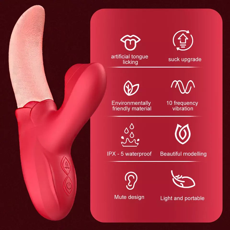 Tongue Action Licking & Suction Vibrator Dual Stimulation | INTAKE Tongue Action Licking & Suction Vibrator Dual Stimulation | INTAKE